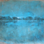 paysage nuit bleuté<br />90 x 80 cm paysage nuit bleuté