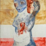 Femme oiseau<br />77 x 62 cm Femme oiseau