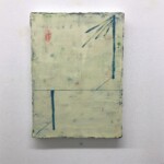 Blanc, palmier bleu et lac<br />33 x 24cm Blanc, palmier bleu et lac